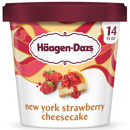 HAAGENDAZS BAR NY STRAWBERRY CHEESECAKE 4pk