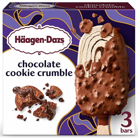 HAAGENDAZS BAR 3pk CHOCOLATE COOKIE CRUMBLE