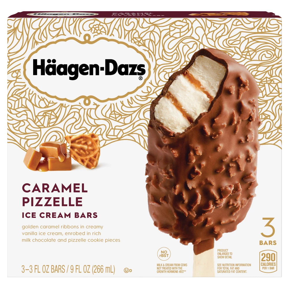 HAAGENDAZS BAR 3pk CARAMEL CONE