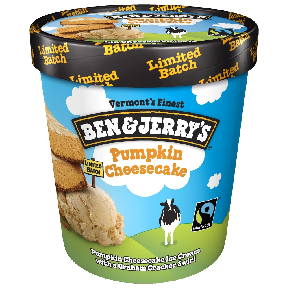 BEN&JERRY'S ICE CREAM PUMPKIN CHEESECAKE 1pt