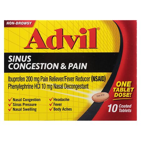 ADVIL SINUS CONGESTION & PAIN 200mg 10pk
