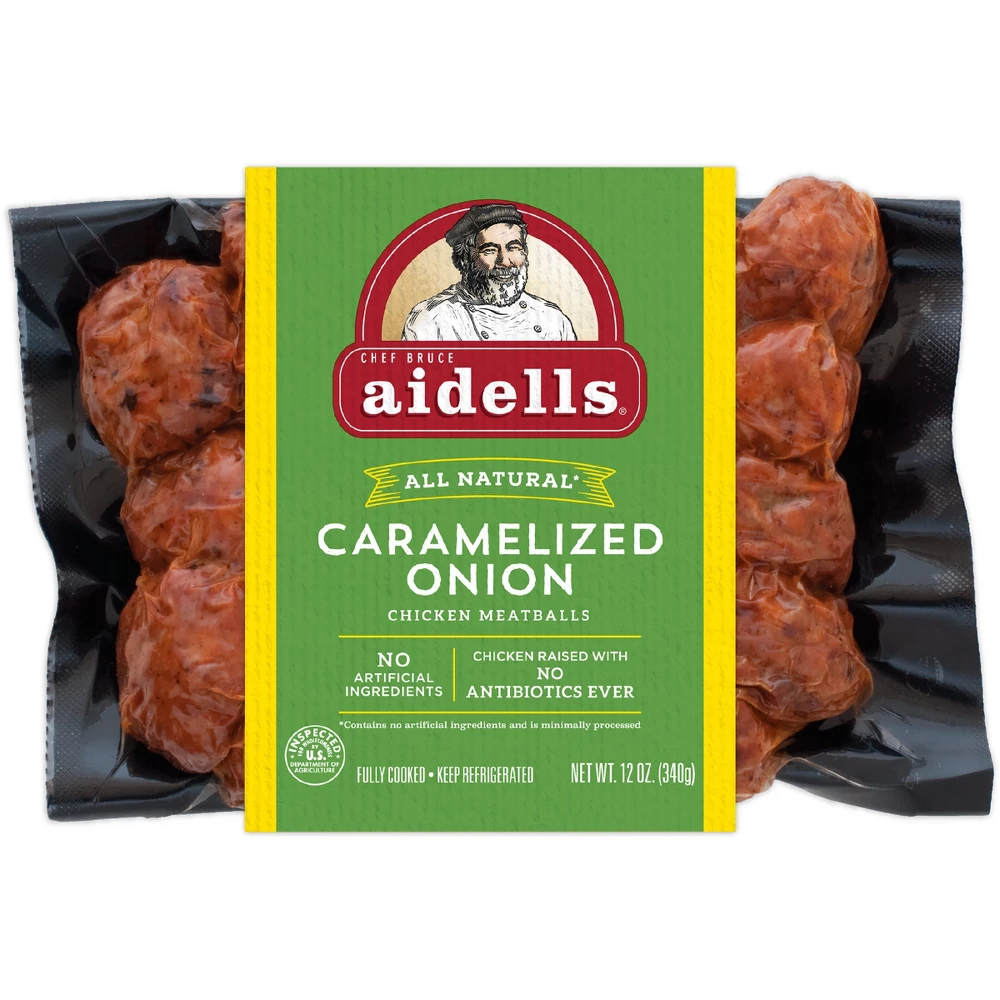 AIDELL'S MEATBALLS CARAMELIZED ONION 12oz