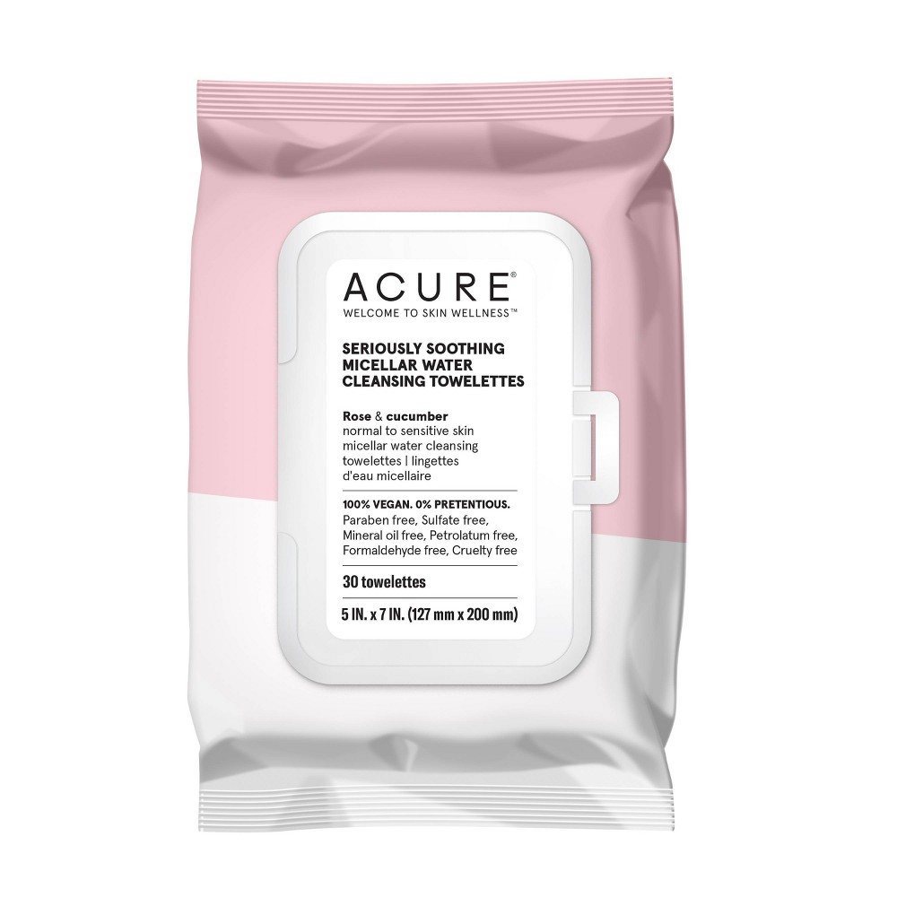 ACURE CLEANSING TOWELETTES MICELLAR WATER 30pk