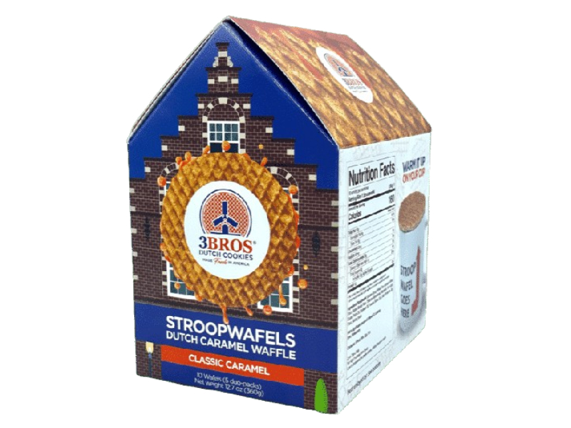 3BROS DUTCH COOKIES STROOPWAFFLE CLASSIC CARAMEL 10'S 12.7 oz