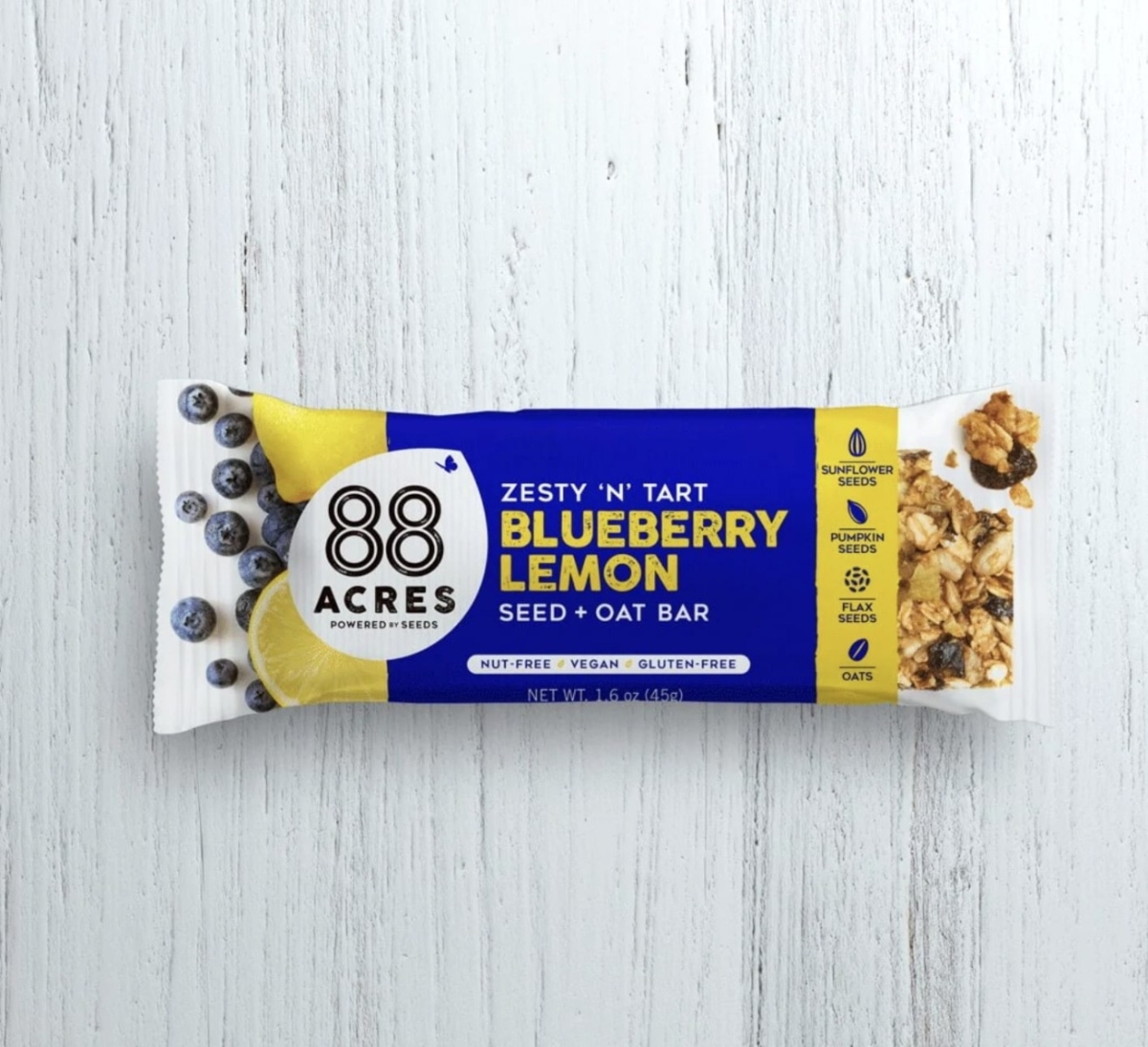 88 ACRES SEED + OAT BAR BLUEBERRY LEMON 1.6oz