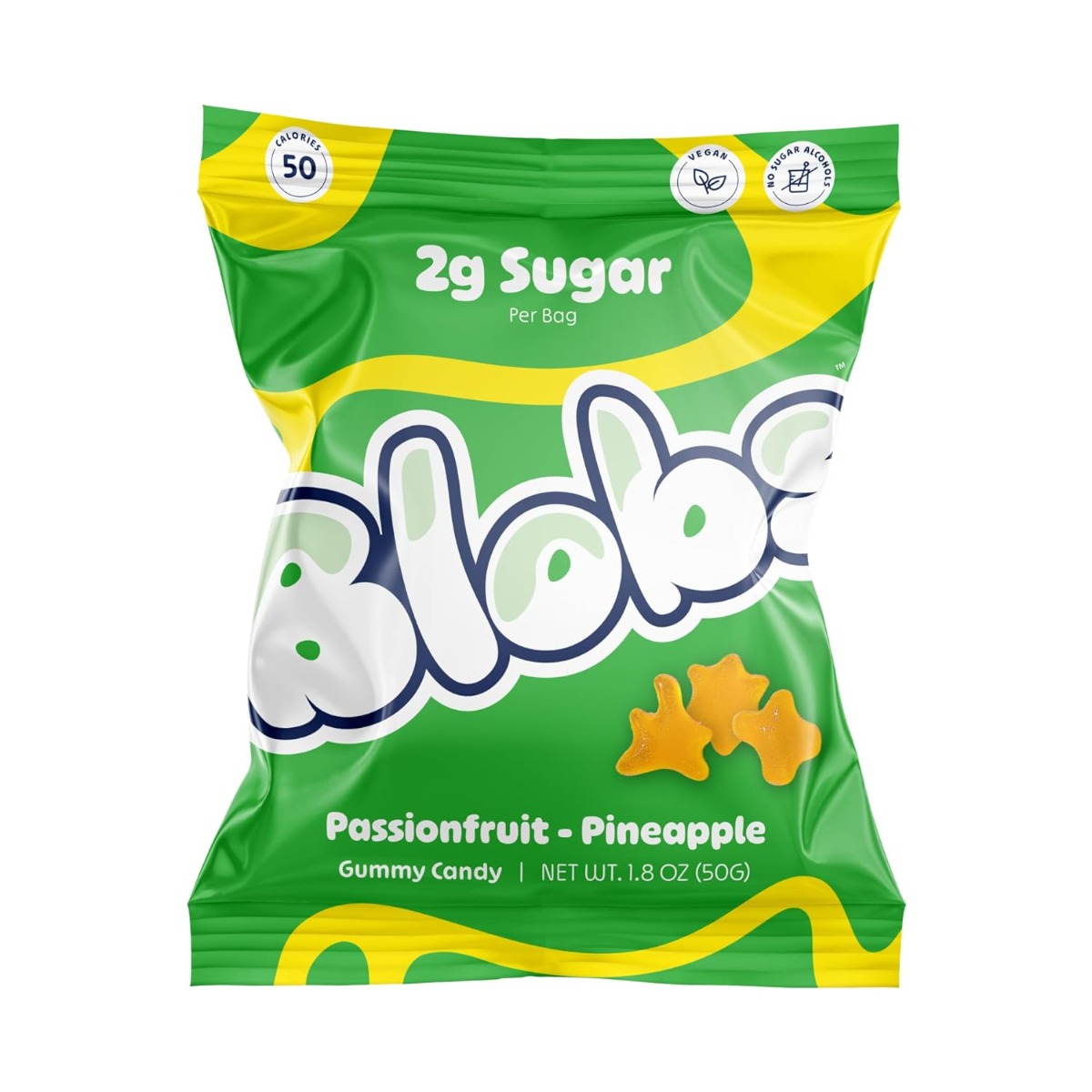 BLOBS VEGAN GUMMY CANDY PASSIONFRUIT PINEAPPLE 1.18oz[KEHE]